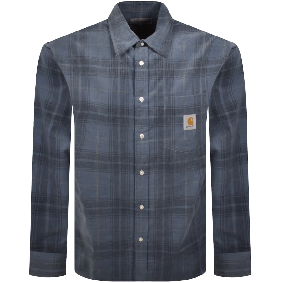 Image number 1 for Carhartt WIP Wilber Shirt Velvet Blue