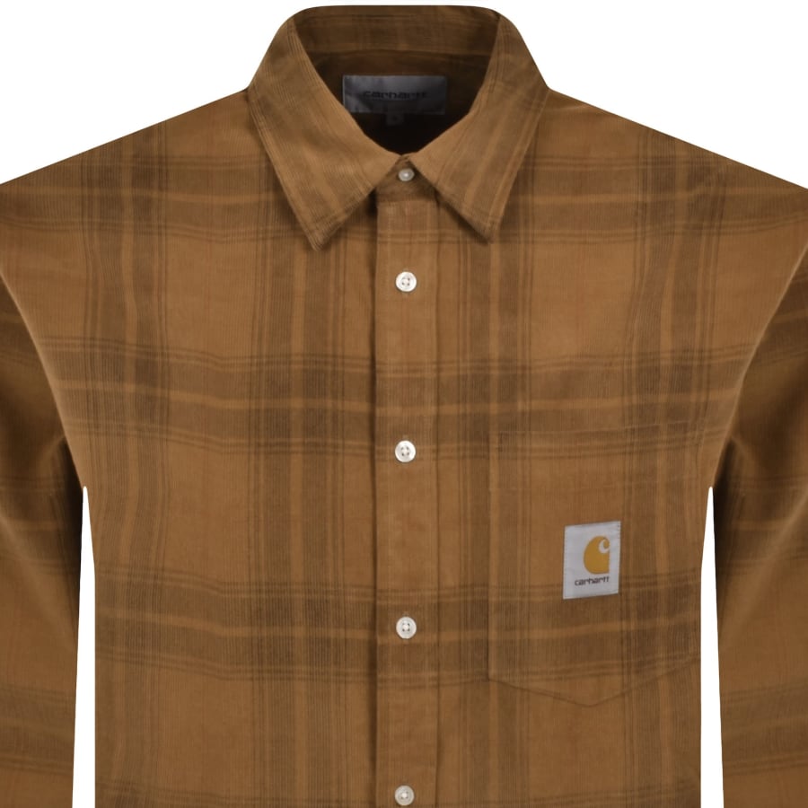Image number 2 for Carhartt WIP Wilber Shirt Hamilton Brown
