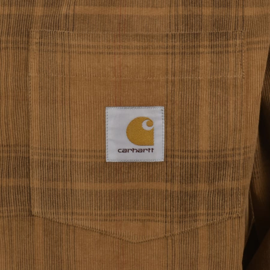 Image number 3 for Carhartt WIP Wilber Shirt Hamilton Brown