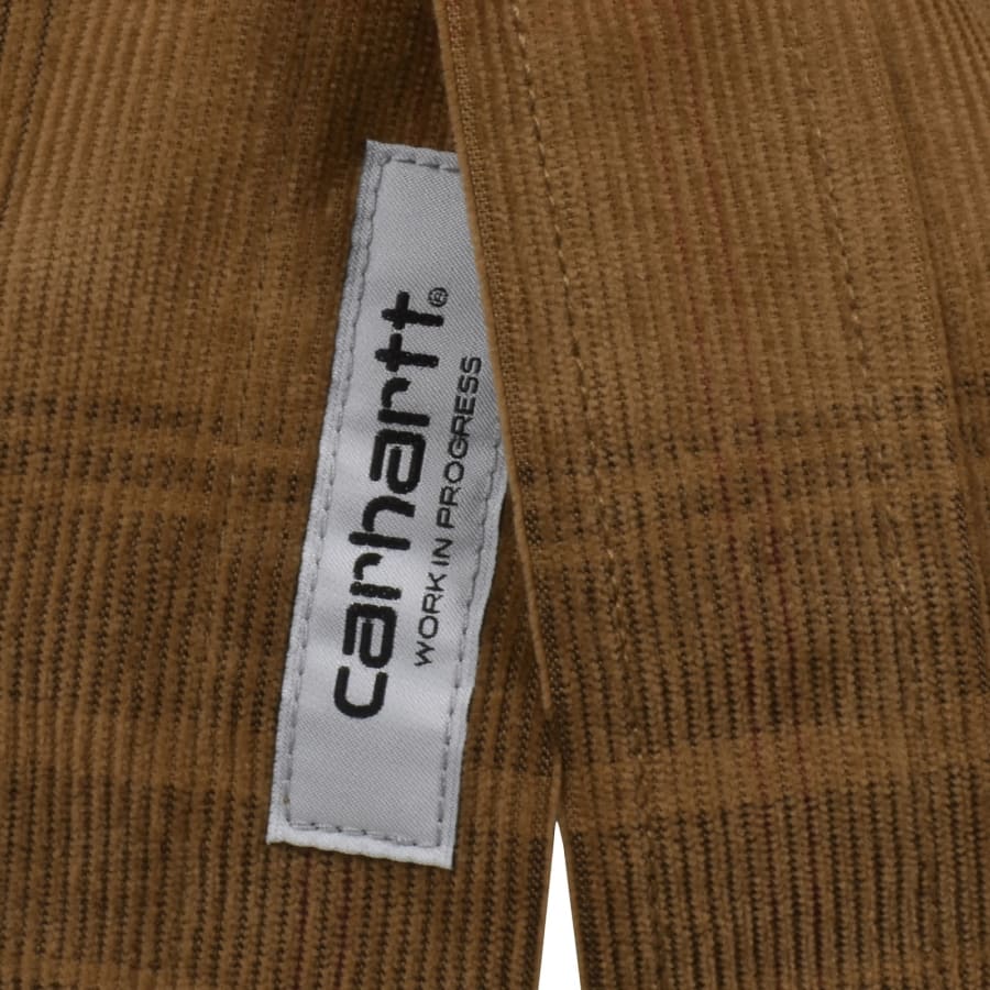Image number 5 for Carhartt WIP Wilber Shirt Hamilton Brown