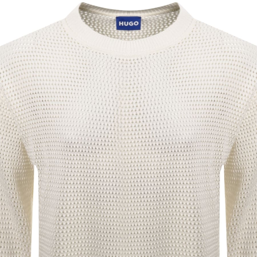 Image number 2 for HUGO Blue Sanjou Jumper Cream