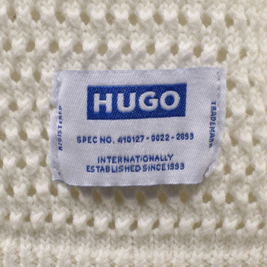 Image number 3 for HUGO Blue Sanjou Jumper Cream