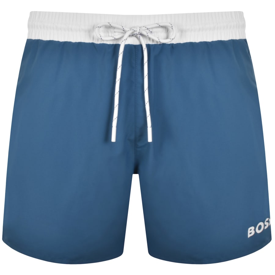 Image number 1 for BOSS Starfish Swim Shorts Aqua Blue