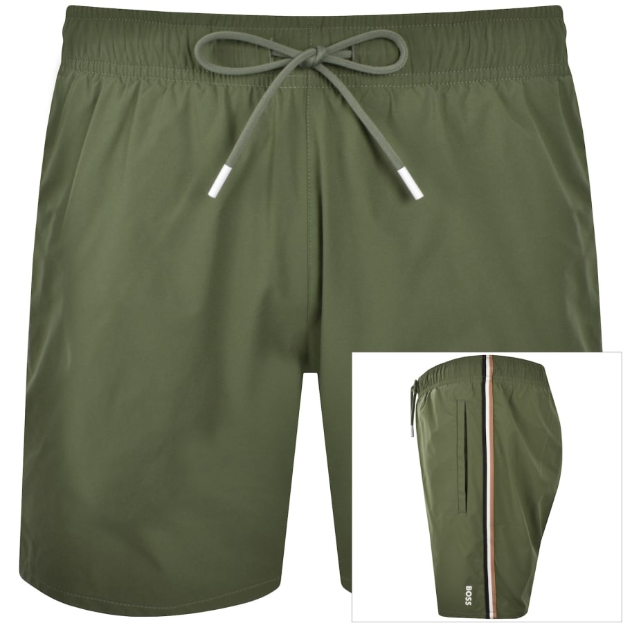 Image number 1 for BOSS Iconic Swim Shorts Green