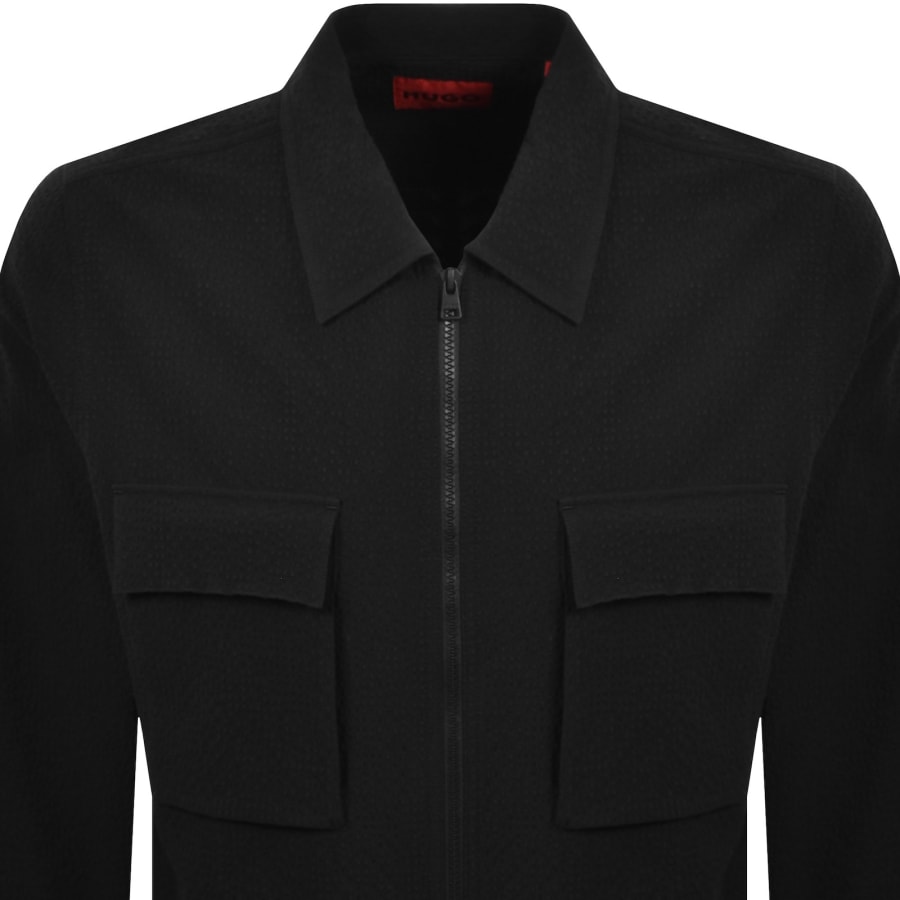 Image number 2 for HUGO Eselio Overshirt Black