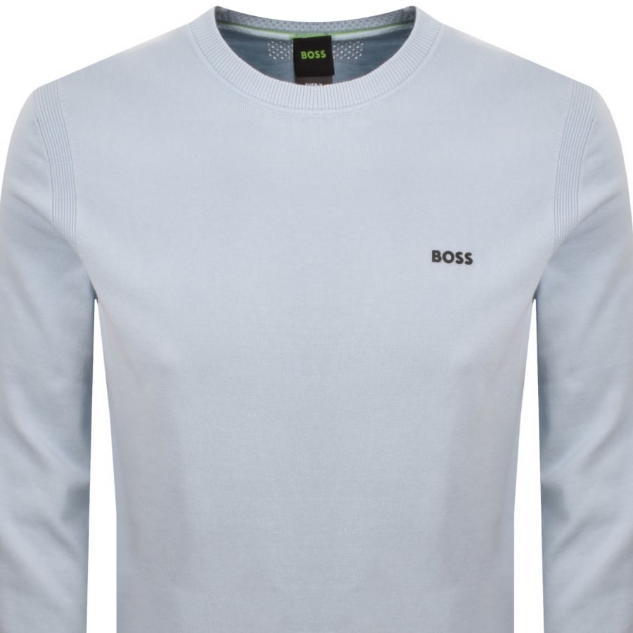 Image number 2 for BOSS Ever X Crew Neck Jumper Blue