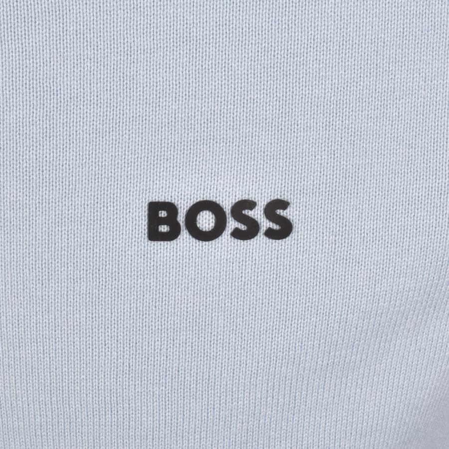 Image number 3 for BOSS Ever X Crew Neck Jumper Blue