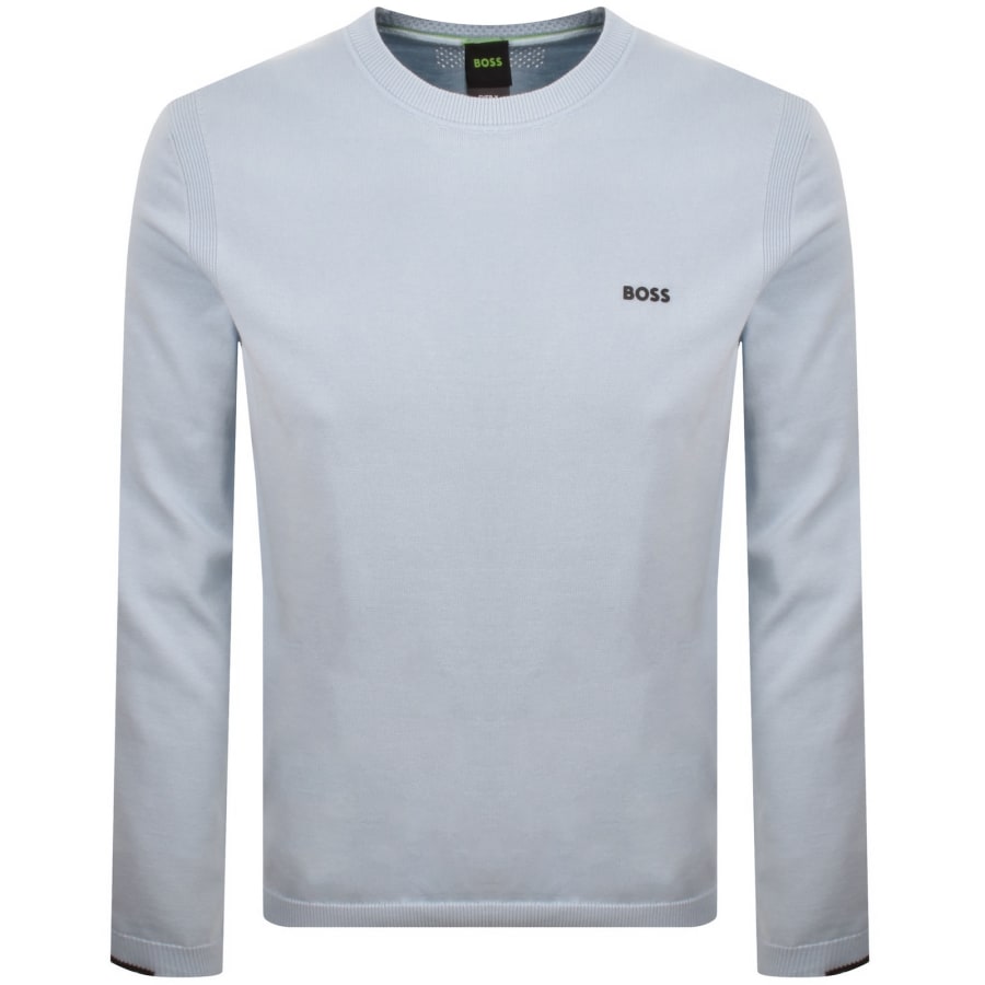 Image number 1 for BOSS Ever X Crew Neck Jumper Blue