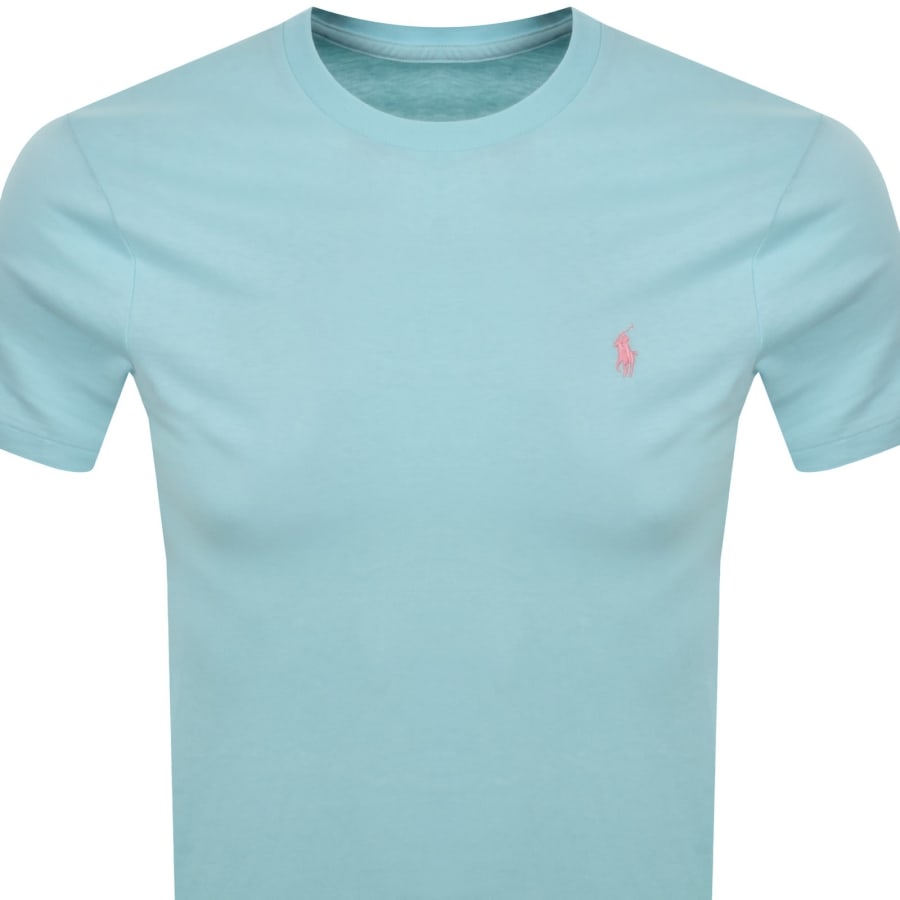 Image number 2 for Ralph Lauren Crew Neck Slim Fit T Shirt Blue