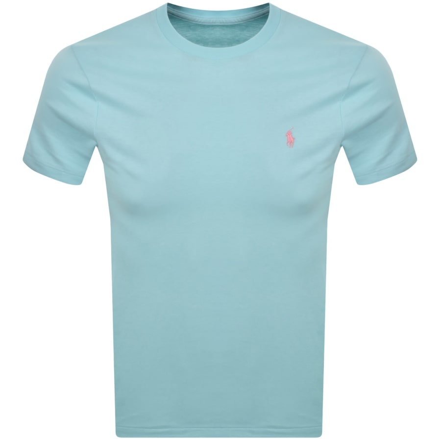 Image number 1 for Ralph Lauren Crew Neck Slim Fit T Shirt Blue