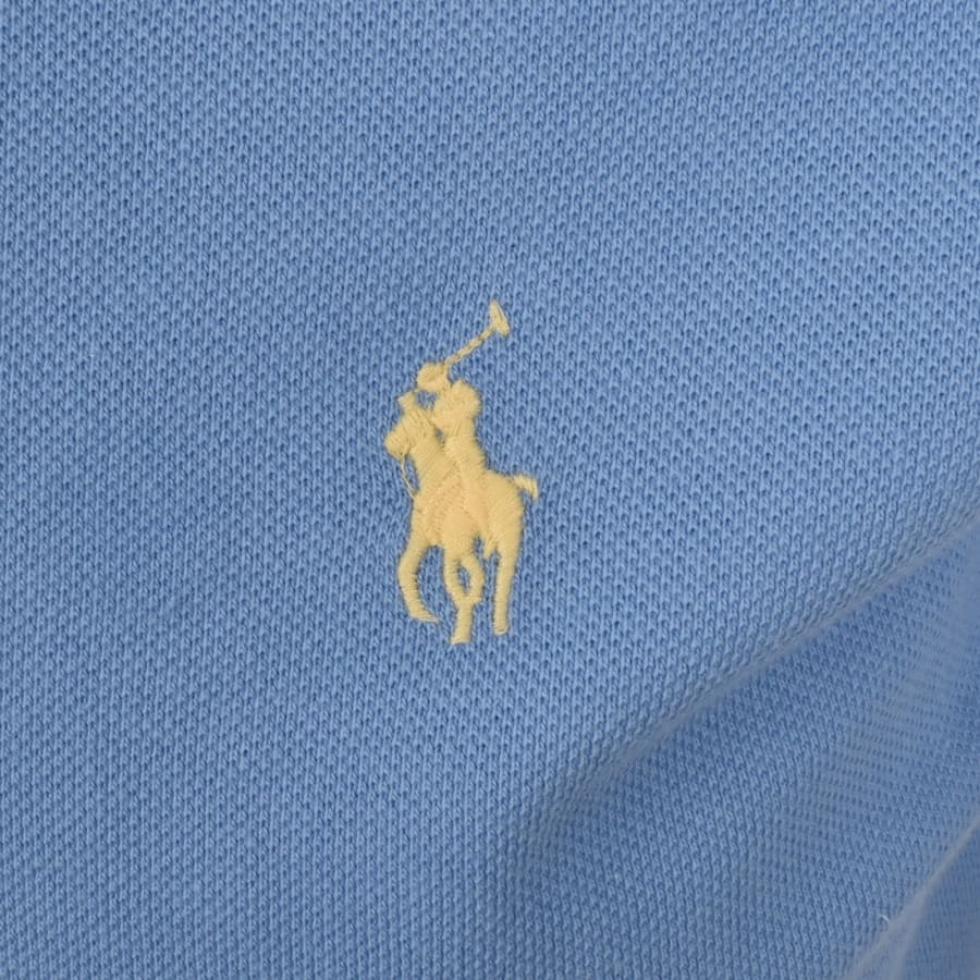 Image number 3 for Ralph Lauren Custom Slim Polo T Shirt Blue
