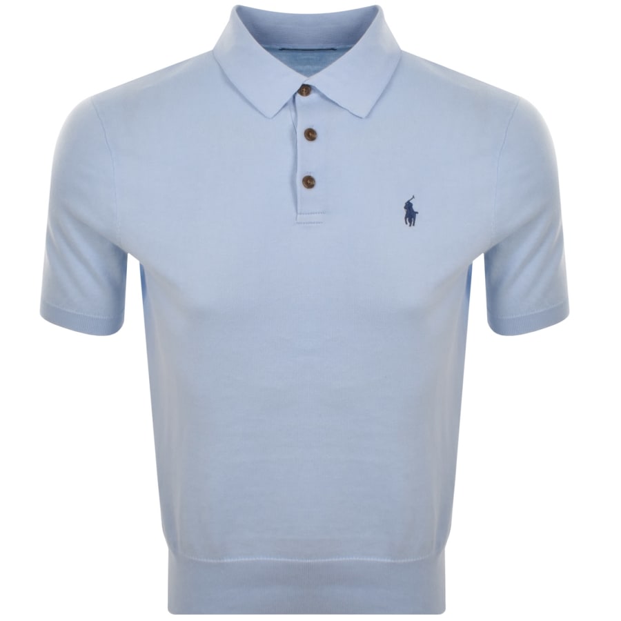 Image number 1 for Ralph Lauren Knit Polo T Shirt Blue