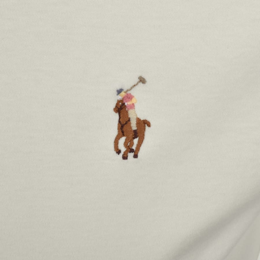 Image number 3 for Ralph Lauren Slim Fit T Shirt Pale Cream