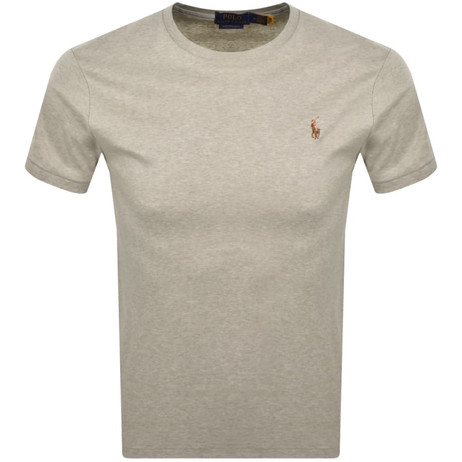Image number 1 for Ralph Lauren Pima Crew Neck T Shirt Beige