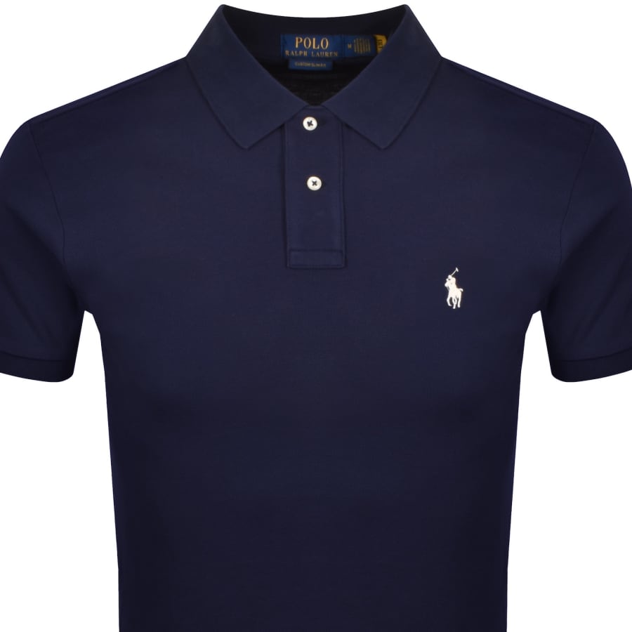 Image number 2 for Ralph Lauren Custom Slim Polo T Shirt Navy