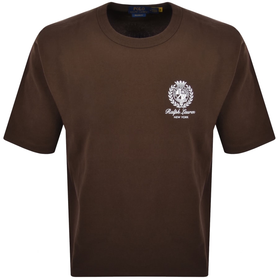 Image number 2 for Ralph Lauren Relaxed Fit T Shirt Brown