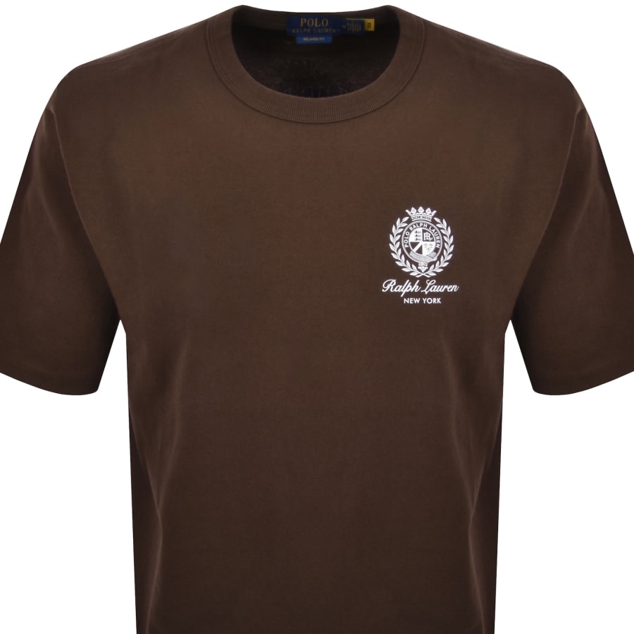 Image number 3 for Ralph Lauren Relaxed Fit T Shirt Brown