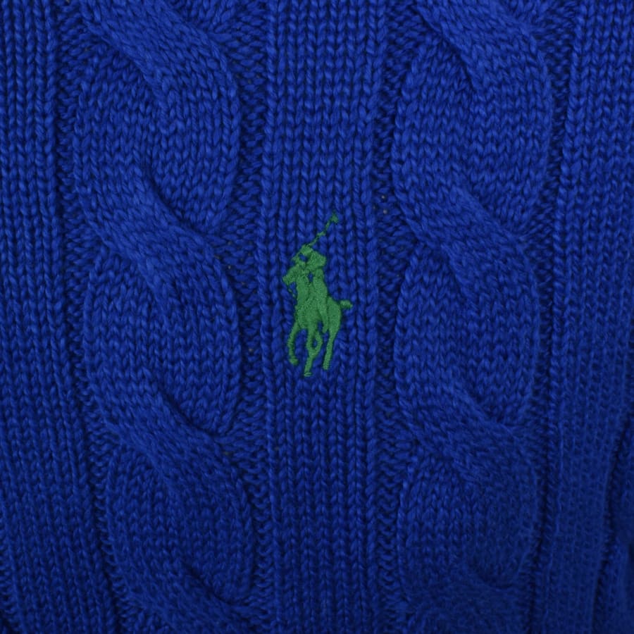 Image number 3 for Ralph Lauren Driver Crew Neck Knit Jumper Blue