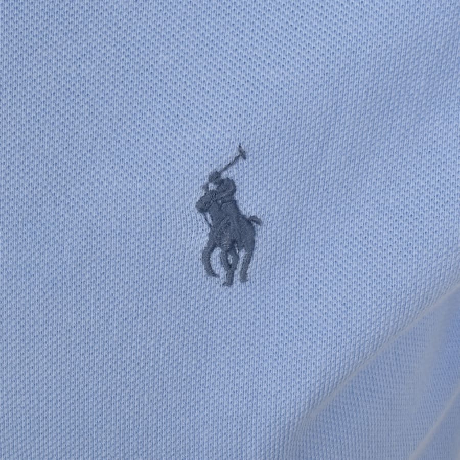 Image number 3 for Ralph Lauren Custom Slim Polo T Shirt Blue