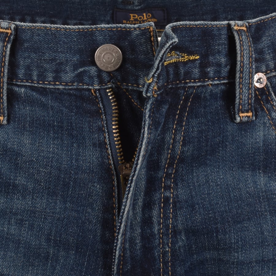 Image number 5 for Ralph Lauren Parkside Tapered Fit Mid Blue Jeans