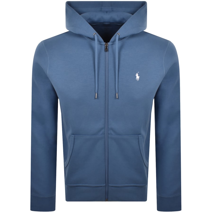 Image number 1 for Ralph Lauren Full Zip Hoodie Delta Blue