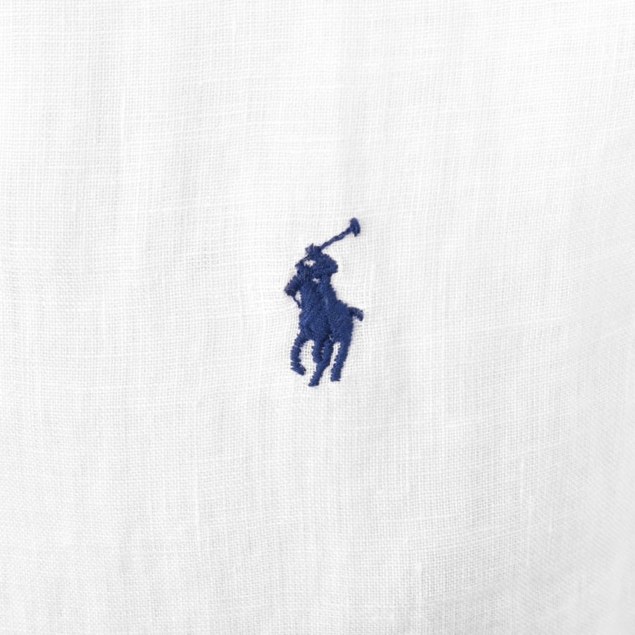 Image number 3 for Ralph Lauren Linen Long Sleeve Shirt White