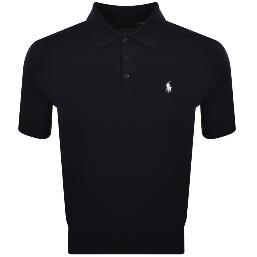 Image number 1 for Ralph Lauren Knit Polo T Shirt Navy Blue