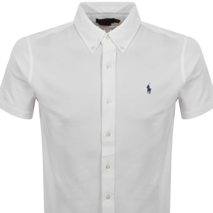 Image number 2 for Ralph Lauren Featherweight Mesh Shirt White