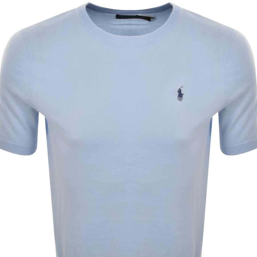 Image number 2 for Ralph Lauren Short Sleeve Knit Jumper Blue