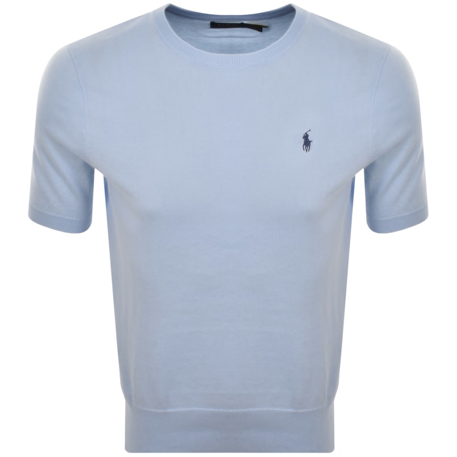 Image number 1 for Ralph Lauren Short Sleeve Knit Jumper Blue