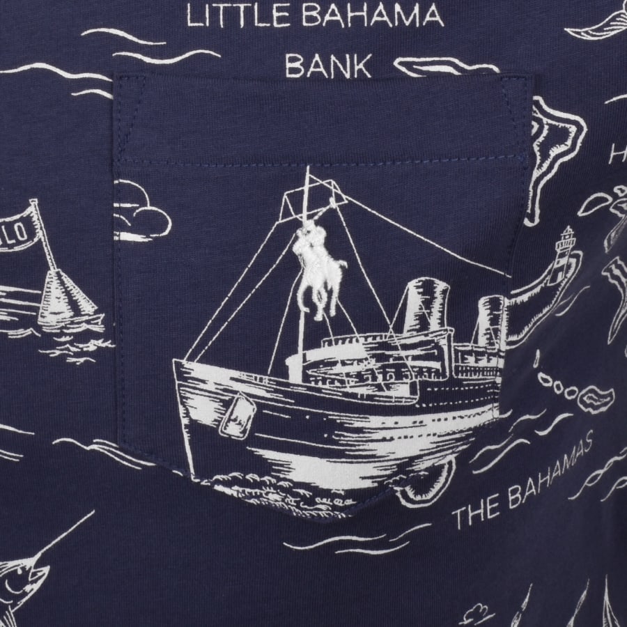Image number 3 for Ralph Lauren Bear Print T Shirt Navy