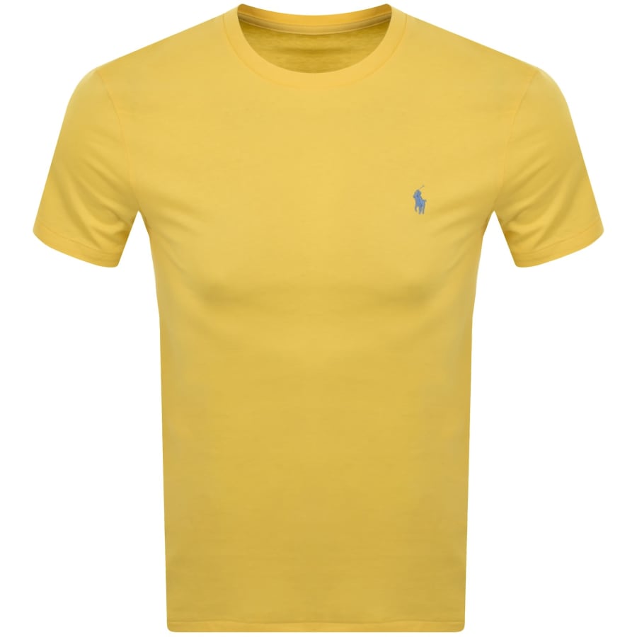 Image number 1 for Ralph Lauren Crew Neck Slim Fit T Shirt Yellow