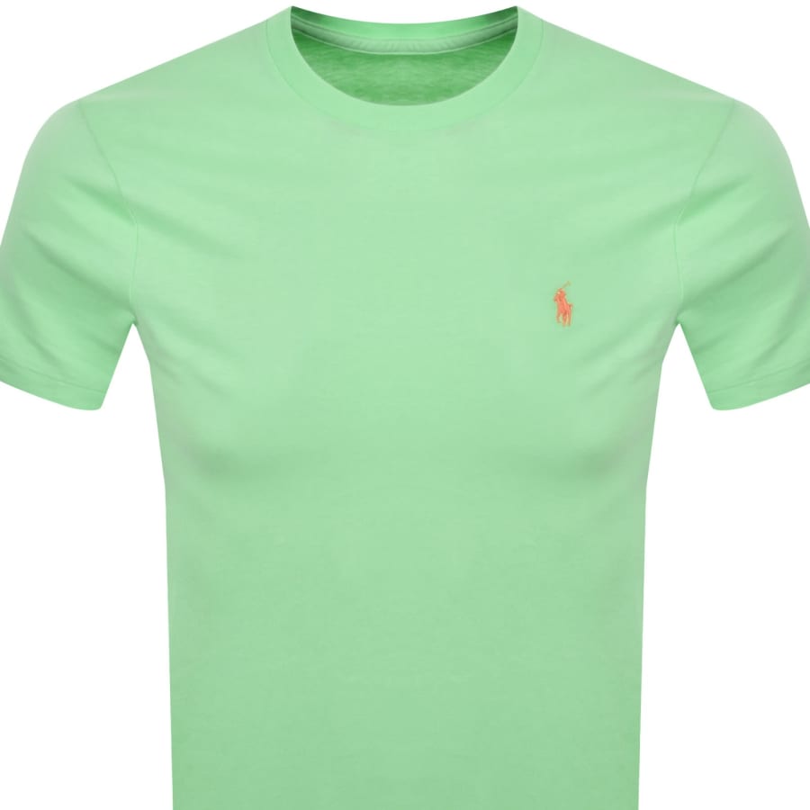 Image number 2 for Ralph Lauren Crew Neck Slim Fit T Shirt Green