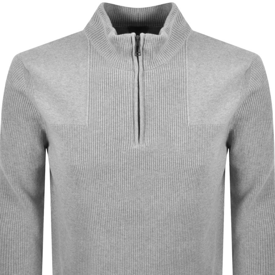 Image number 3 for Belstaff Commander Quarter Zip Jumper Grey