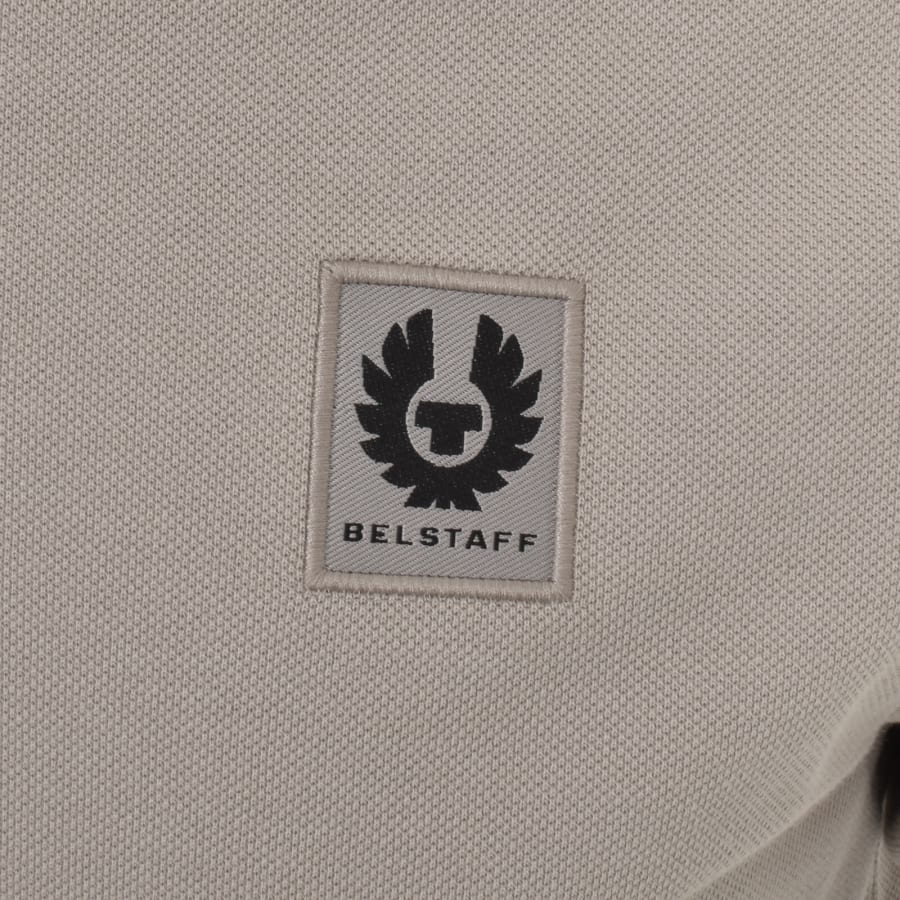 Image number 3 for Belstaff Short Sleeve Polo T Shirt Grey
