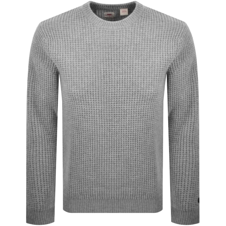 Image number 1 for Levis Wool Blend Knit Jumper Grey Heather