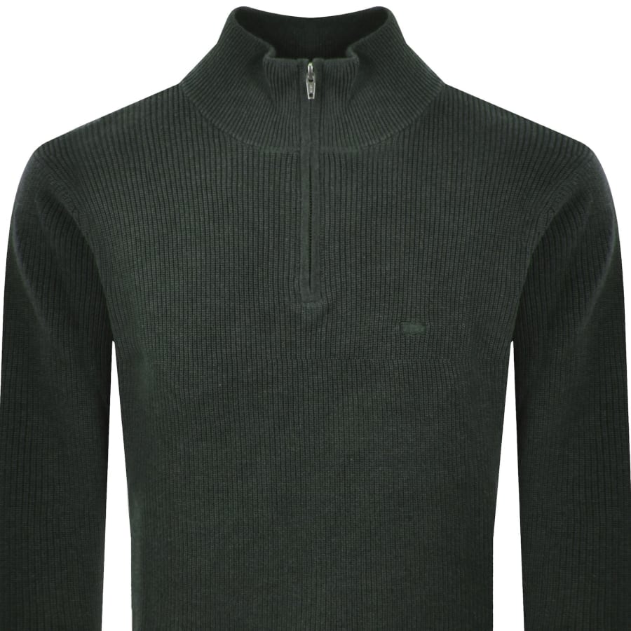 Image number 2 for Levis Housemark Quarter Zip Sweatshirt Green