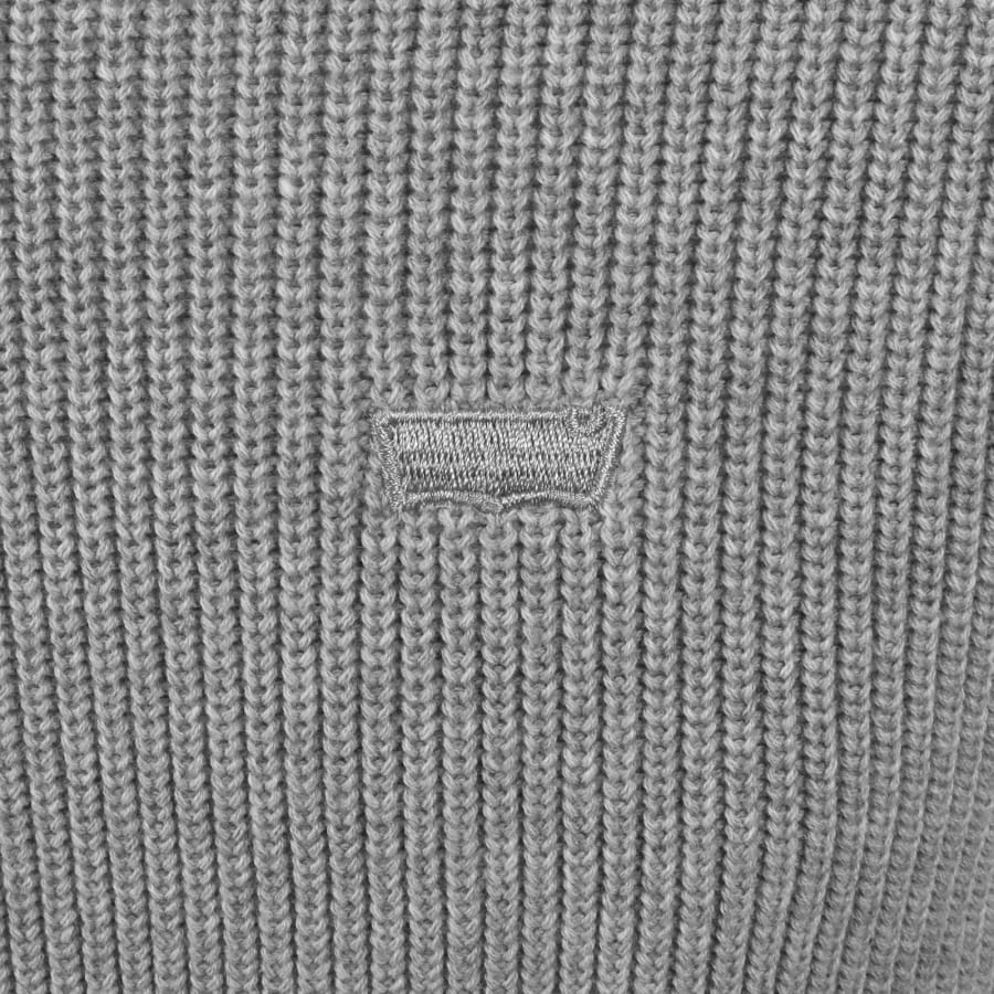 Image number 3 for Levis Housemark Quarter Zip Sweatshirt Grey