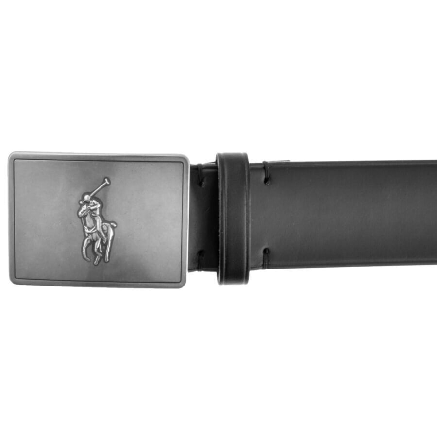 Image number 2 for Ralph Lauren Plaque Casual Belt Black