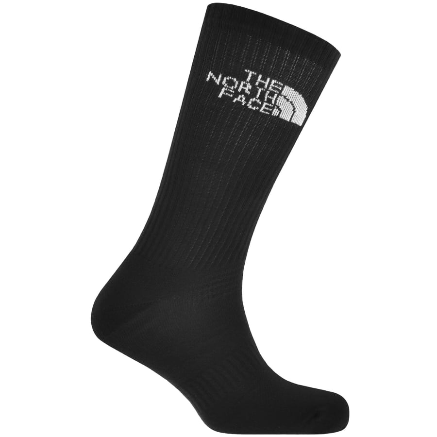Image number 2 for The North Face 3 Pack Crew Socks Black