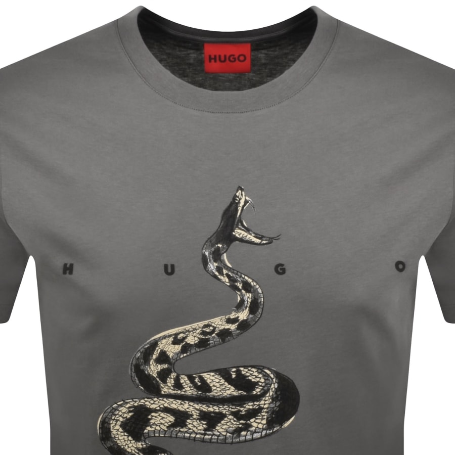 Image number 2 for HUGO Discorb Crew Neck T Shirt Grey