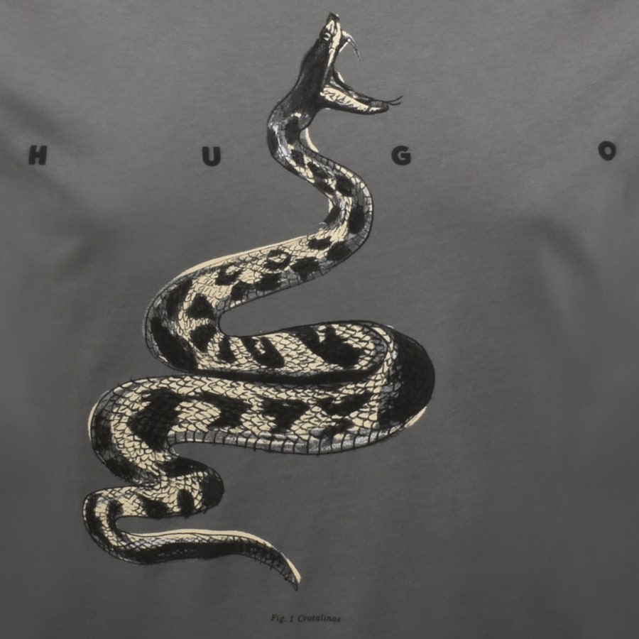 Image number 3 for HUGO Discorb Crew Neck T Shirt Grey