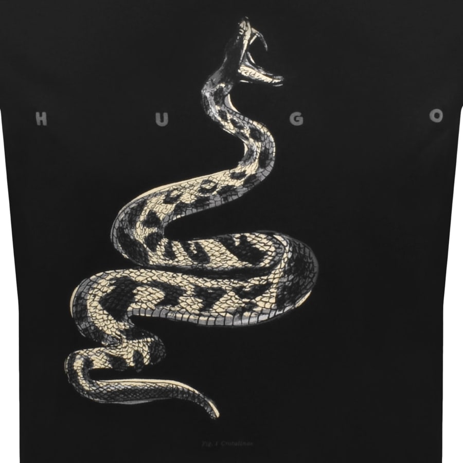 Image number 3 for HUGO Discorb Crew Neck T Shirt Black