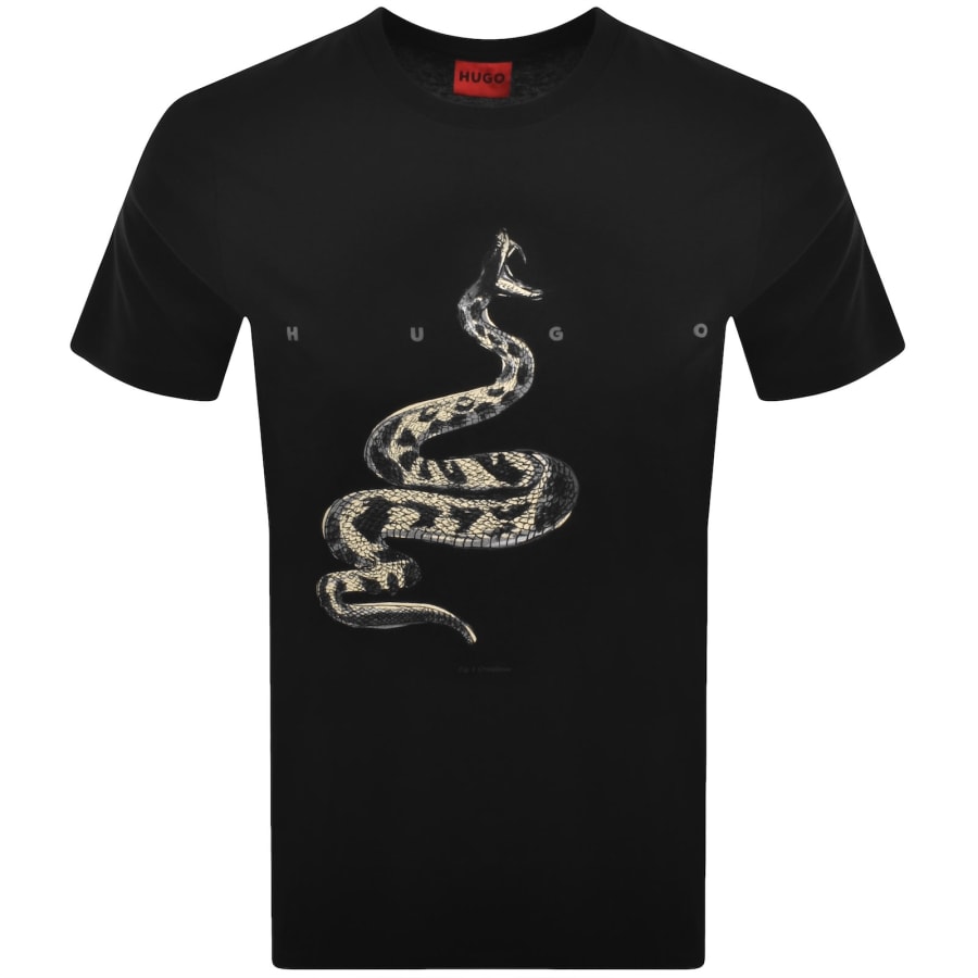 Image number 1 for HUGO Discorb Crew Neck T Shirt Black