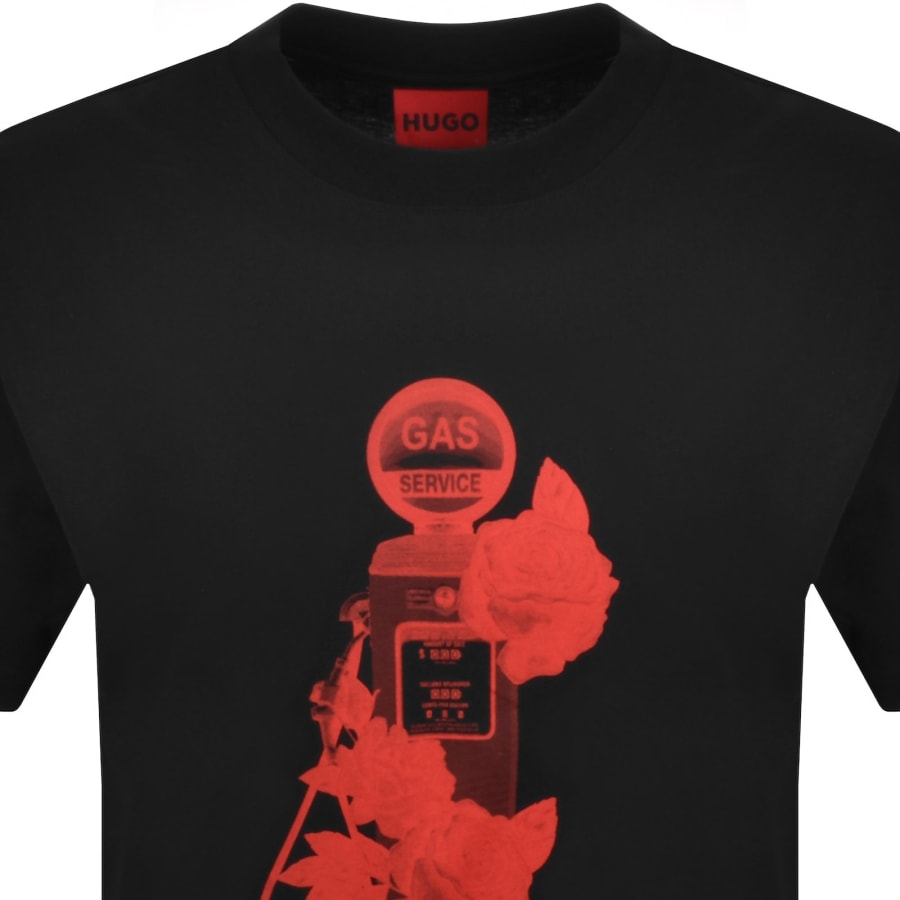 Image number 2 for HUGO Dikerd Crew Neck T Shirt Black
