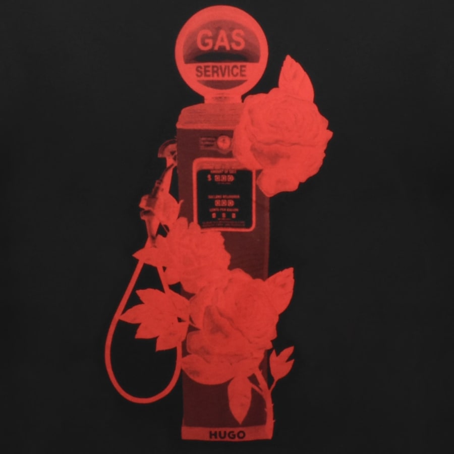 Image number 3 for HUGO Dikerd Crew Neck T Shirt Black