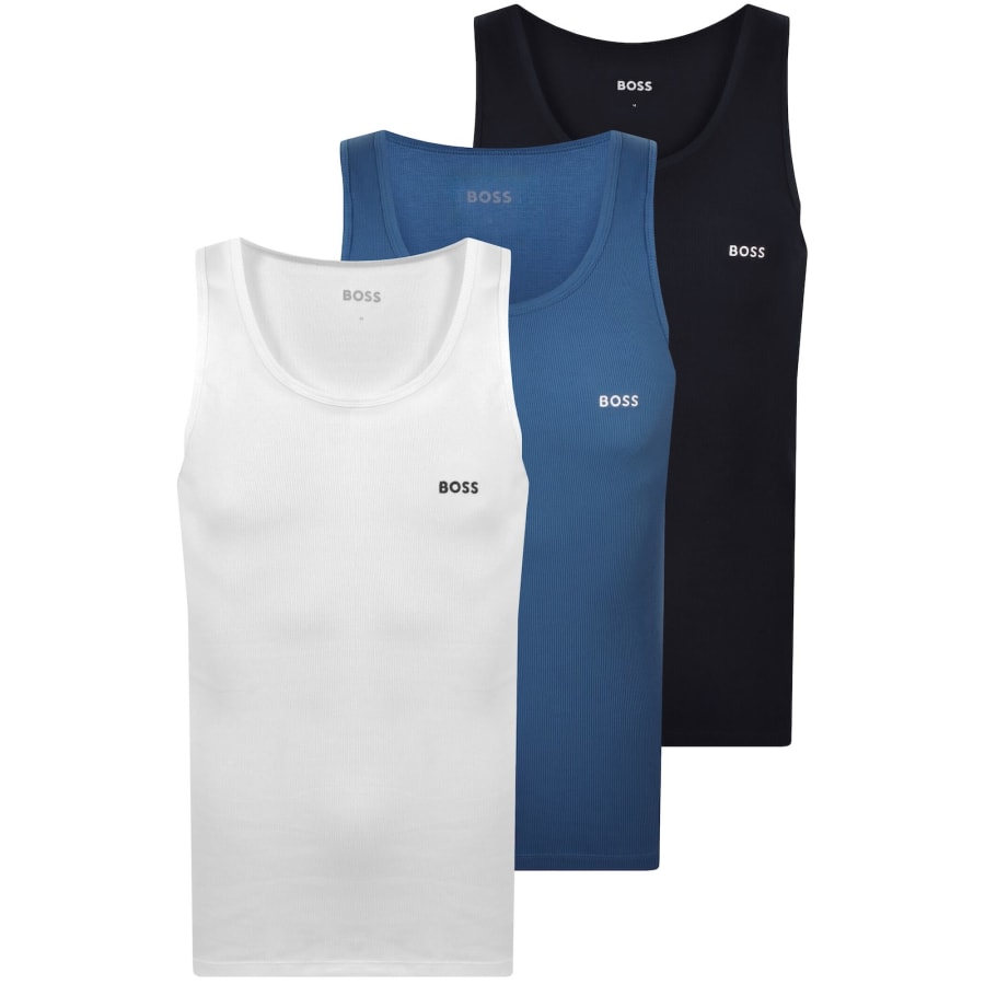 Image number 1 for BOSS 3 Pack Classic Rib Vests