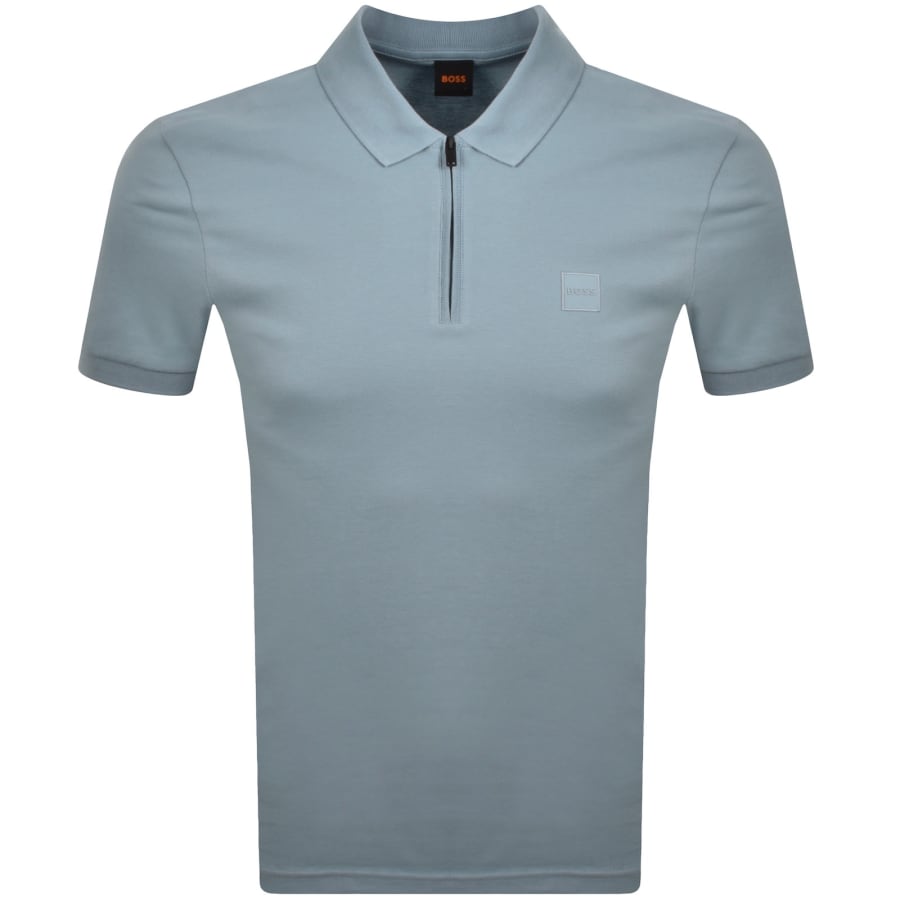 Image number 1 for BOSS Passerzip Polo T Shirt Blue