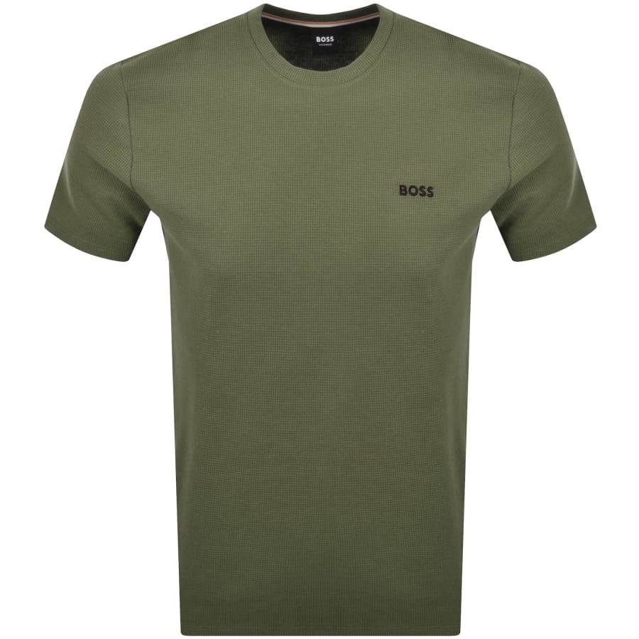 Image number 1 for BOSS Waffle T Shirt Green