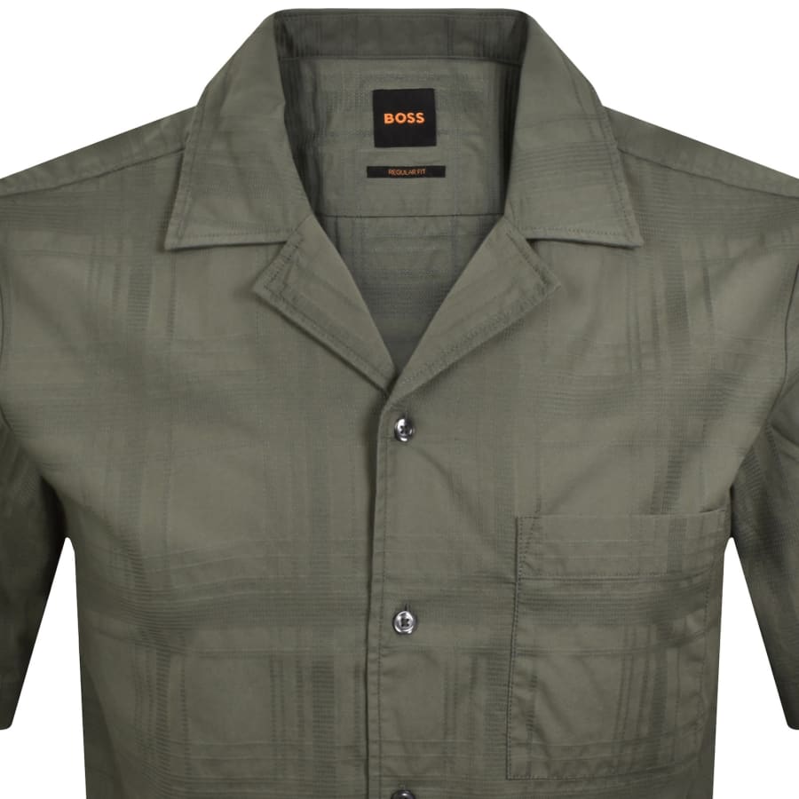 Image number 2 for BOSS Rayer M Short Sleeve Shirt Green